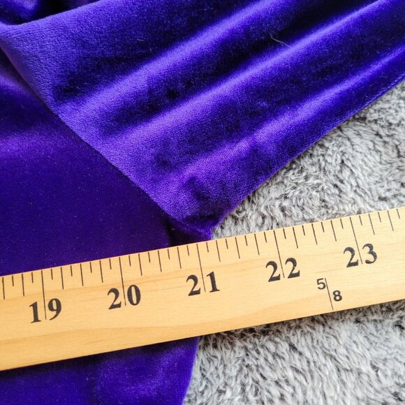 DIane Von Furstenberg Women Top Pants Medium Purple Velvet Paisley Comfort 17340 - Picture 8 of 15